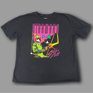 Star Wars Boba Fett Neon 80’s Retro Graphic T-shirt - size 2XL